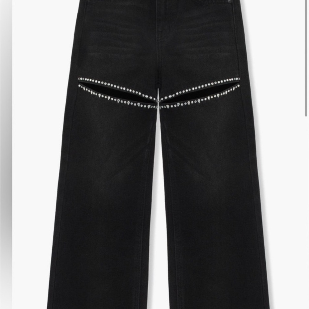 Tractr Black Kids Jeans with Silver Embellishments